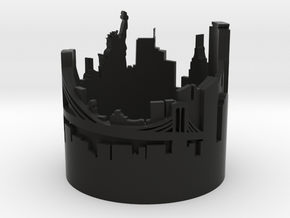 Ring NY New York Skyline in Black Smooth PA12: 8 / 56.75