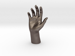 Hand in Polished Bronzed-Silver Steel