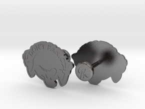 Don’t Panic Cufflinks in Processed Stainless Steel 316L (BJT)
