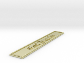 Nameplate Graf Zeppelin in 14k Gold Plated Brass