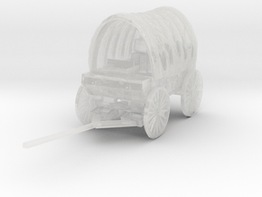 HO Scale Covered Wagon in Clear Ultra Fine Detail Plastic