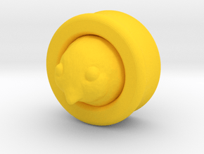 Happy Bird Gauge, 1" in Yellow Smooth Versatile Plastic