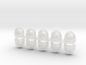 10x Son of Malice - G:6s Studded Shoulder Pads in Clear Ultra Fine Detail Plastic