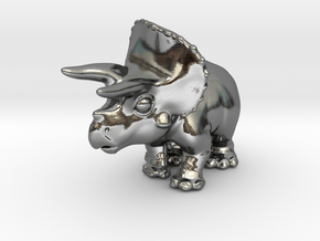 Triceratops Chubbie Krentz in Polished Silver