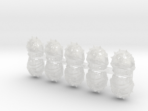 10x Scions of Malice - Ex:1 Gladiator Shoulders in Clear Ultra Fine Detail Plastic