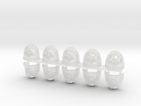 10x Malice  - G:2a Shoulder Pads in Clear Ultra Fine Detail Plastic