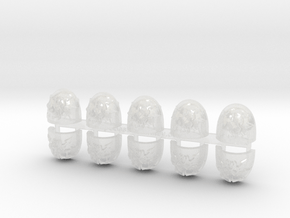 10x Scions of Malice - G:5a Shoulder Pads in Clear Ultra Fine Detail Plastic