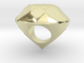 The Diamond Ring in 14k Gold Plated Brass