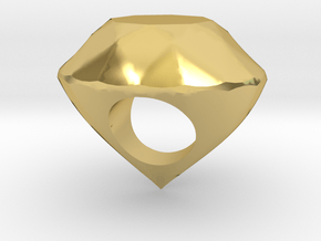 The Diamond Ring in Polished Brass