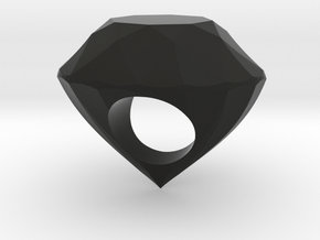 The Diamond Ring in Black Smooth Versatile Plastic