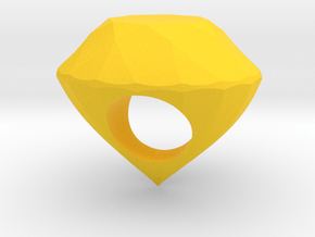 The Diamond Ring in Yellow Smooth Versatile Plastic