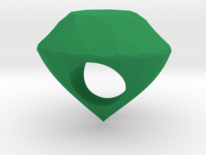 The Diamond Ring in Green Smooth Versatile Plastic