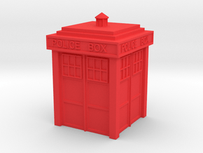TARDIS Ring Box Part 1 in Red Smooth Versatile Plastic