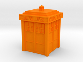 TARDIS Ring Box Part 1 in Orange Smooth Versatile Plastic