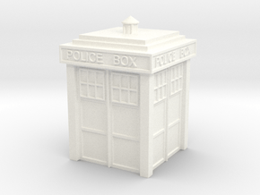 TARDIS Ring Box Part 1 in White Smooth Versatile Plastic