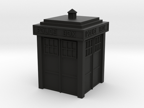TARDIS Ring Box Part 1 in Black Natural TPE (SLS)