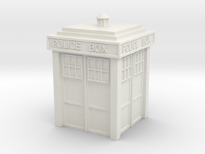 TARDIS Ring Box Part 1 in White Natural TPE (SLS)