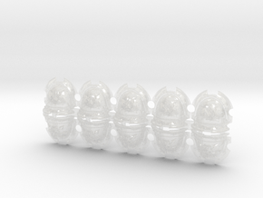 10x Scions of Malice - Rancor Shoulder Pads in Clear Ultra Fine Detail Plastic