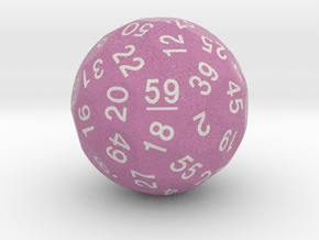 d59 Sphere Dice "Brighton Line" (Dark Pink) in Matte High Definition Full Color