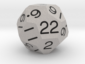 d22 Arcahedron (Gray) in Natural Full Color Sandstone