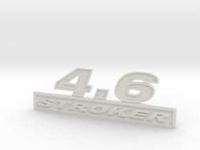46-STROKER Fender Emblem in White Natural Versatile Plastic