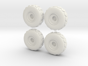 Tire Set 002 - 28mm in White Natural Versatile Plastic