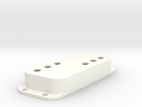 Strat PU Cover, Double, Angled, WR in White Smooth Versatile Plastic