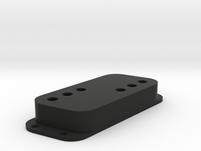 Strat PU Cover, Double, Angled, WR in Black Smooth Versatile Plastic