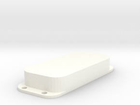 Strat PU Cover, Double, Angled, Closed in White Smooth Versatile Plastic