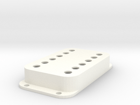 Strat PU Cover, Double Wide, Classic in White Smooth Versatile Plastic