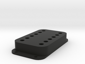 Strat PU Cover, Double Wide, Classic in Black Smooth Versatile Plastic