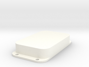 Strat PU Cover, Double Wide, Closed in White Smooth Versatile Plastic