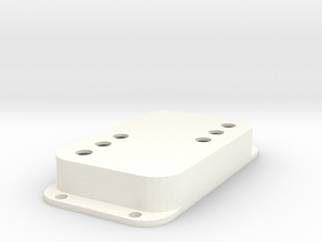 Strat PU Cover, Double Wide, WR in White Smooth Versatile Plastic