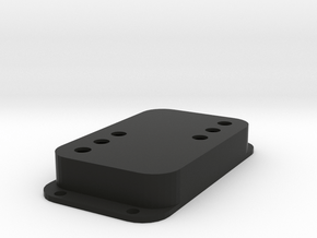 Strat PU Cover, Double Wide, WR in Black Smooth Versatile Plastic