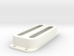 Strat PU Cover, Double, Open in White Smooth Versatile Plastic