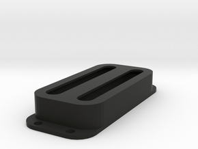 Strat PU Cover, Double, Open in Black Smooth Versatile Plastic