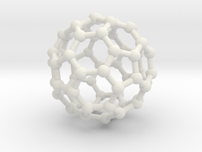 Fullerene (C60) or Buckyball in White Natural Versatile Plastic