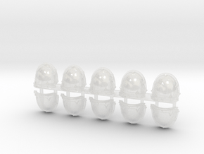 10x Blank - Malicious Shoulder Pads in Clear Ultra Fine Detail Plastic