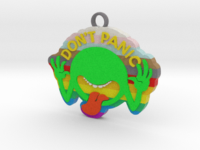 Don’t Panic Pride Pendant in Natural Full Color Nylon 12 (MJF)
