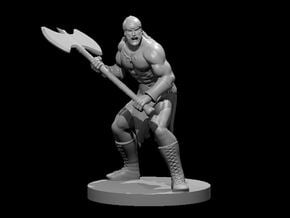 Human Male Barbarian 13 in Clear Ultra Fine Detail Plastic