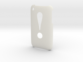 'Exclamation' 3GS Cover in White Natural Versatile Plastic