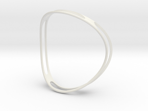 Curved ring in White Natural Versatile Plastic