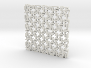 Square Maille - Flat N sampler in White Natural Versatile Plastic