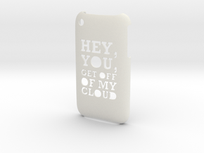 'Cloud' iPhone 3GS Cover in White Natural Versatile Plastic