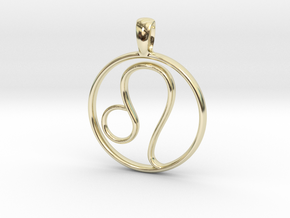 Zodiac Sign Lion Small in 9K Yellow Gold 