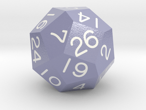 d26 Zuluhedron (Blurple) in Smooth Full Color Nylon 12 (MJF)