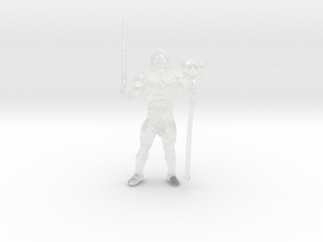 Skeletor classic miniature model fantasy games rpg in Clear Ultra Fine Detail Plastic
