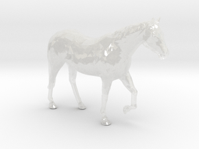 HO Scale Walking Horse in Clear Ultra Fine Detail Plastic