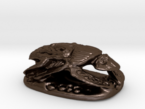 Scrobey Beetle Egypt ritual amulet in Polished Bronze Steel: Medium