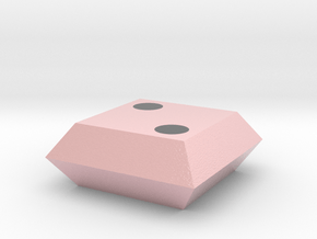 d2 Square Coin (Pipped, Amaranth Pink) in Smooth Full Color Nylon 12 (MJF)